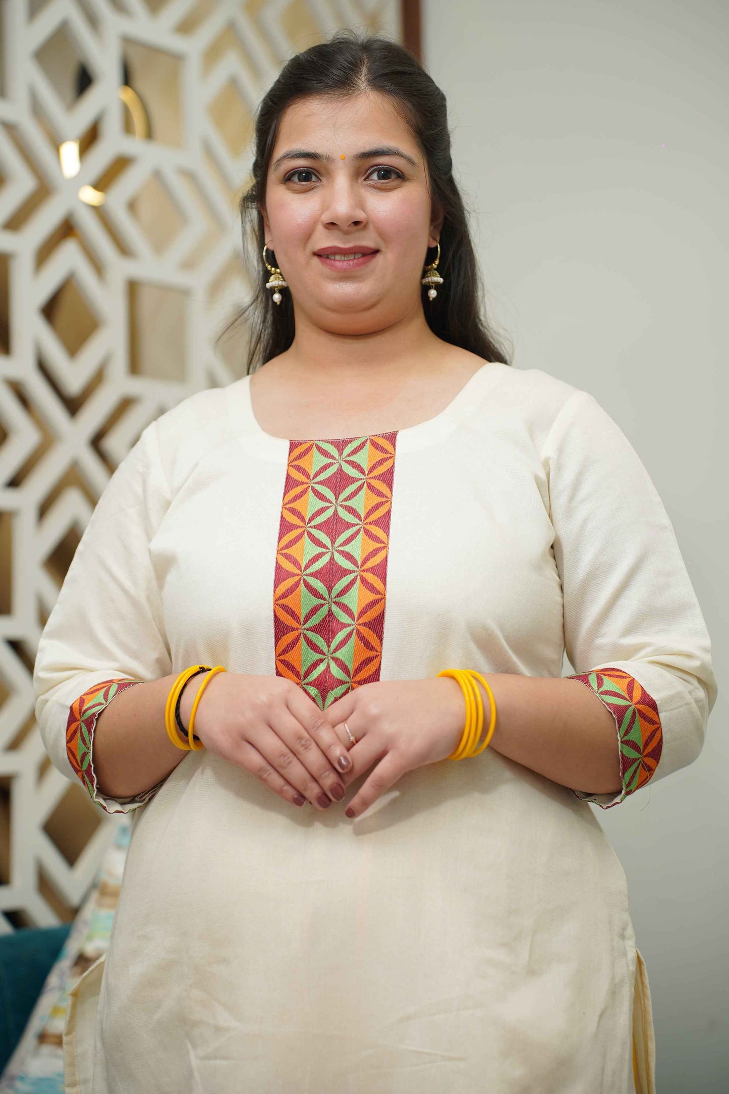 Sunlit Ivory Churidar Suit Set