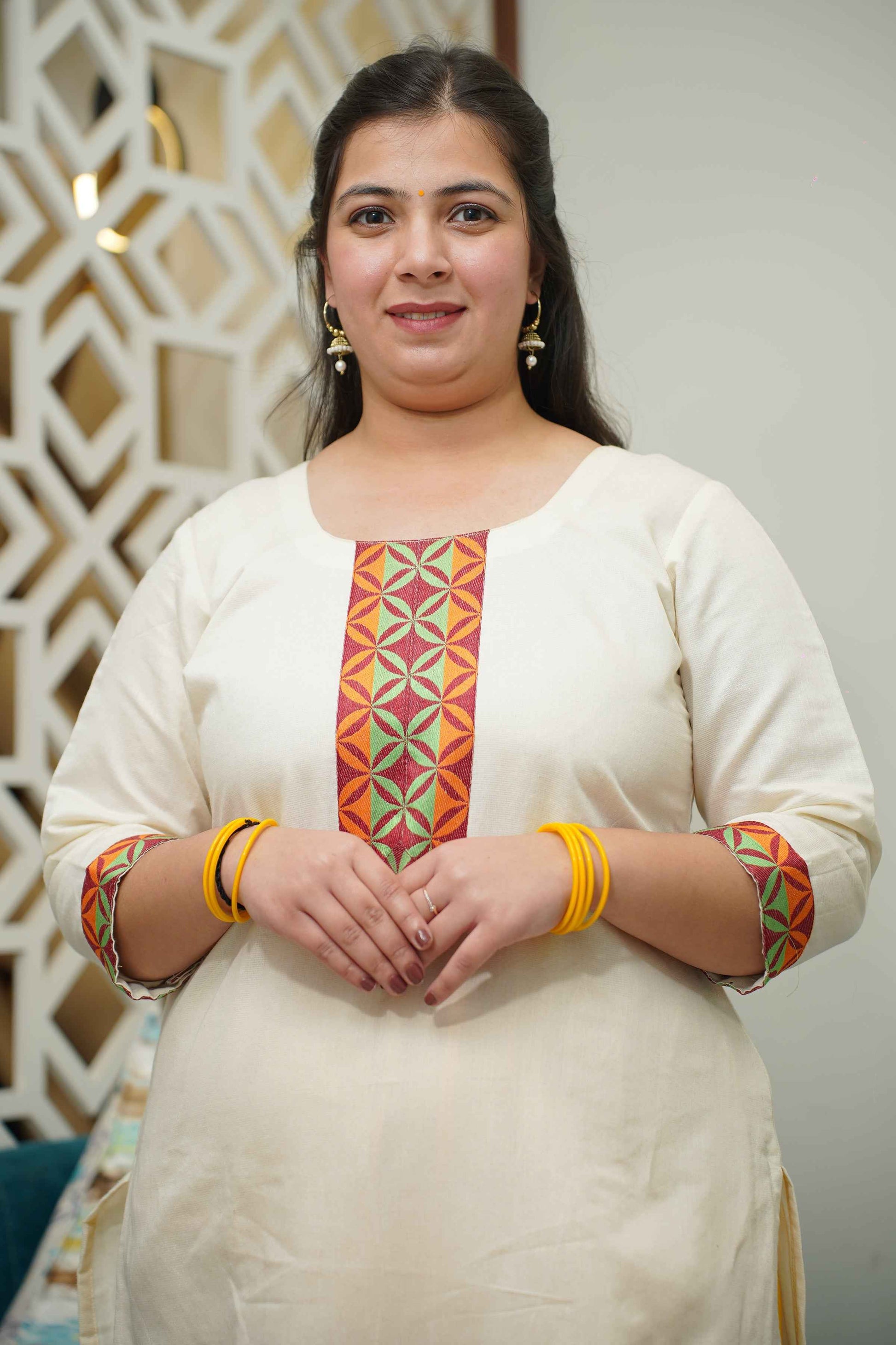 Sunlit Ivory Churidar Suit Set