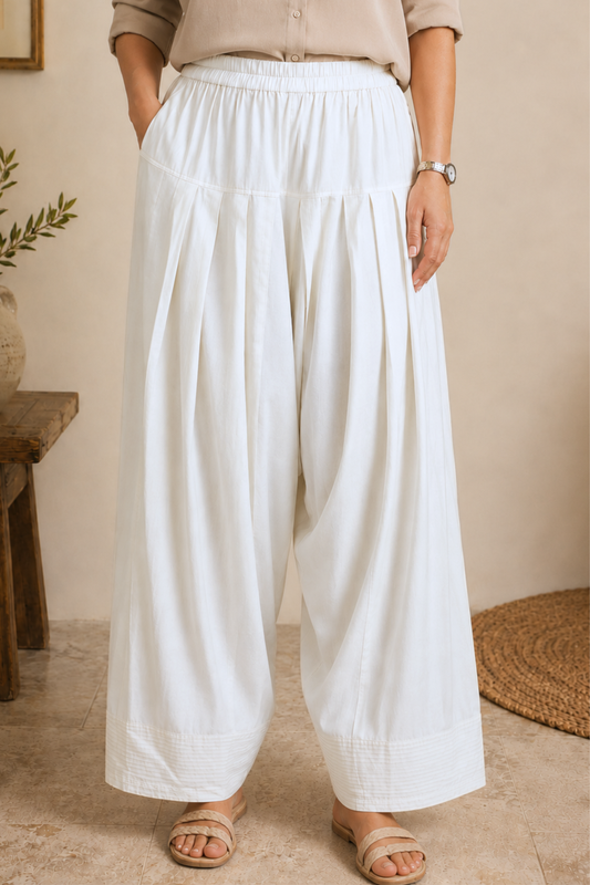 White Rayon Farshi Salwar