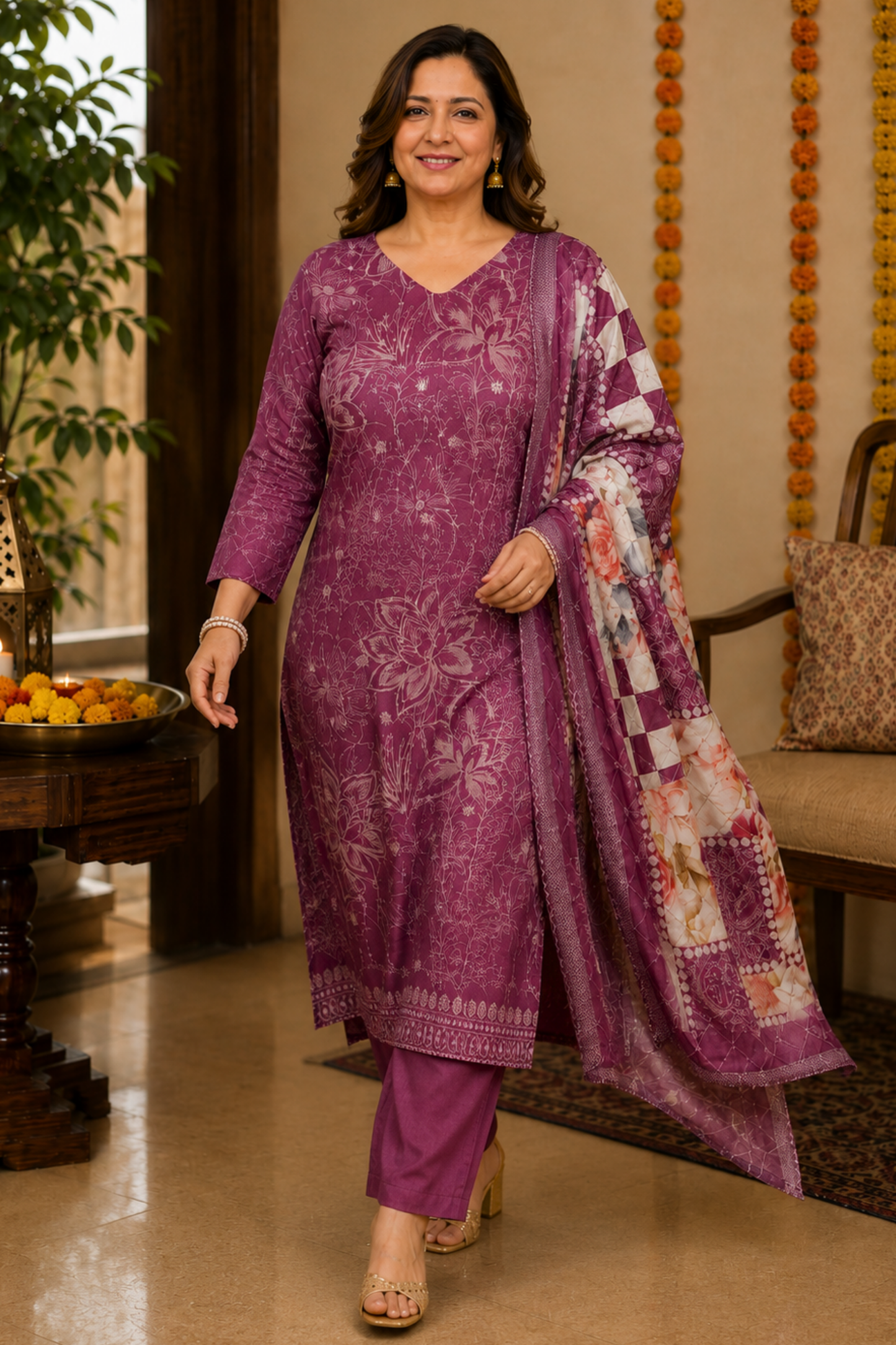 Rangeeli Shaam Floral Suit Set
