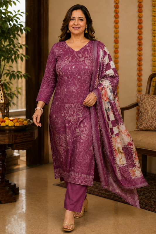 Rangeeli Shaam Floral Suit Set