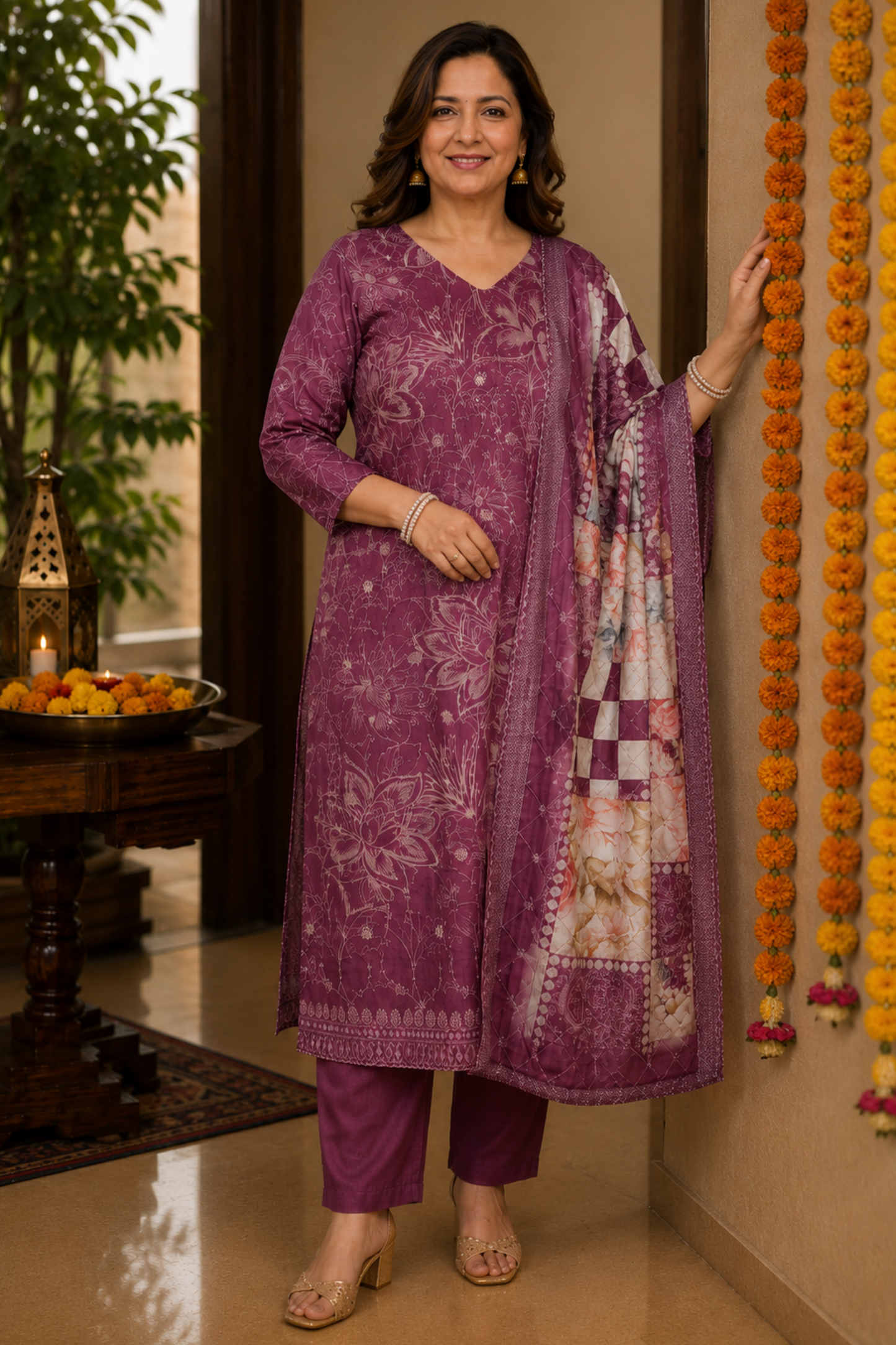 Rangeeli Shaam Floral Suit Set