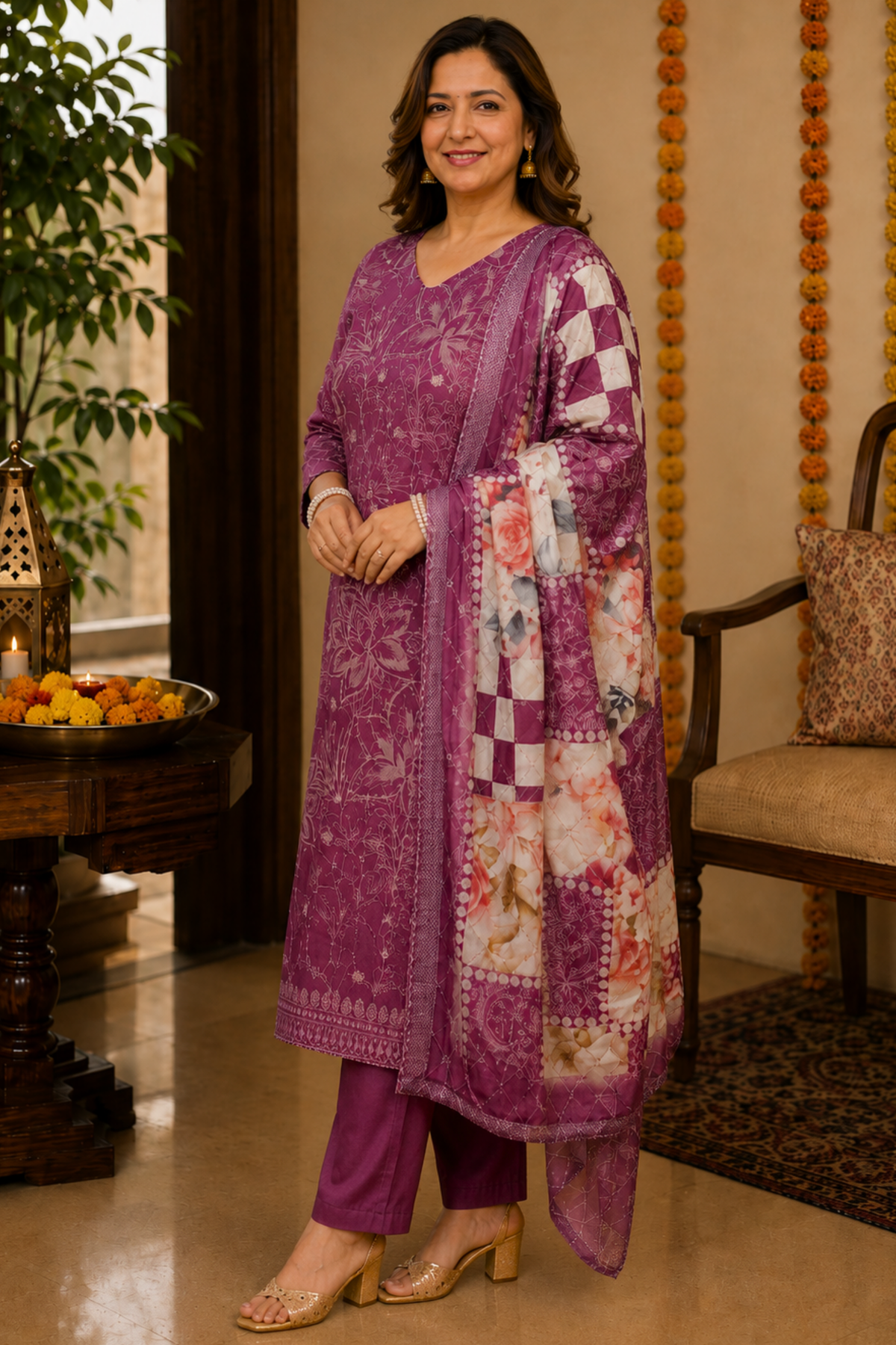Rangeeli Shaam Floral Suit Set