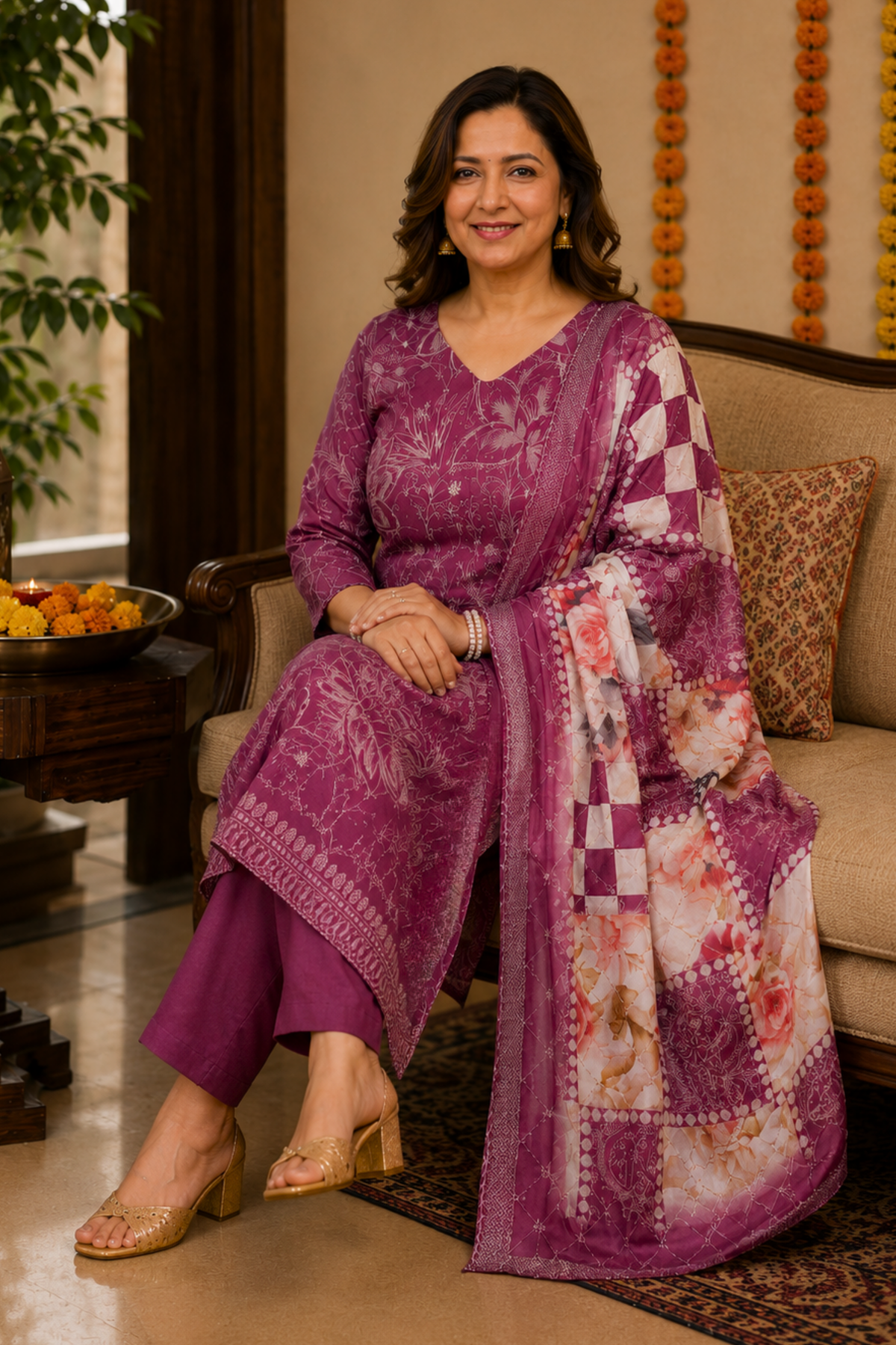 Rangeeli Shaam Floral Suit Set