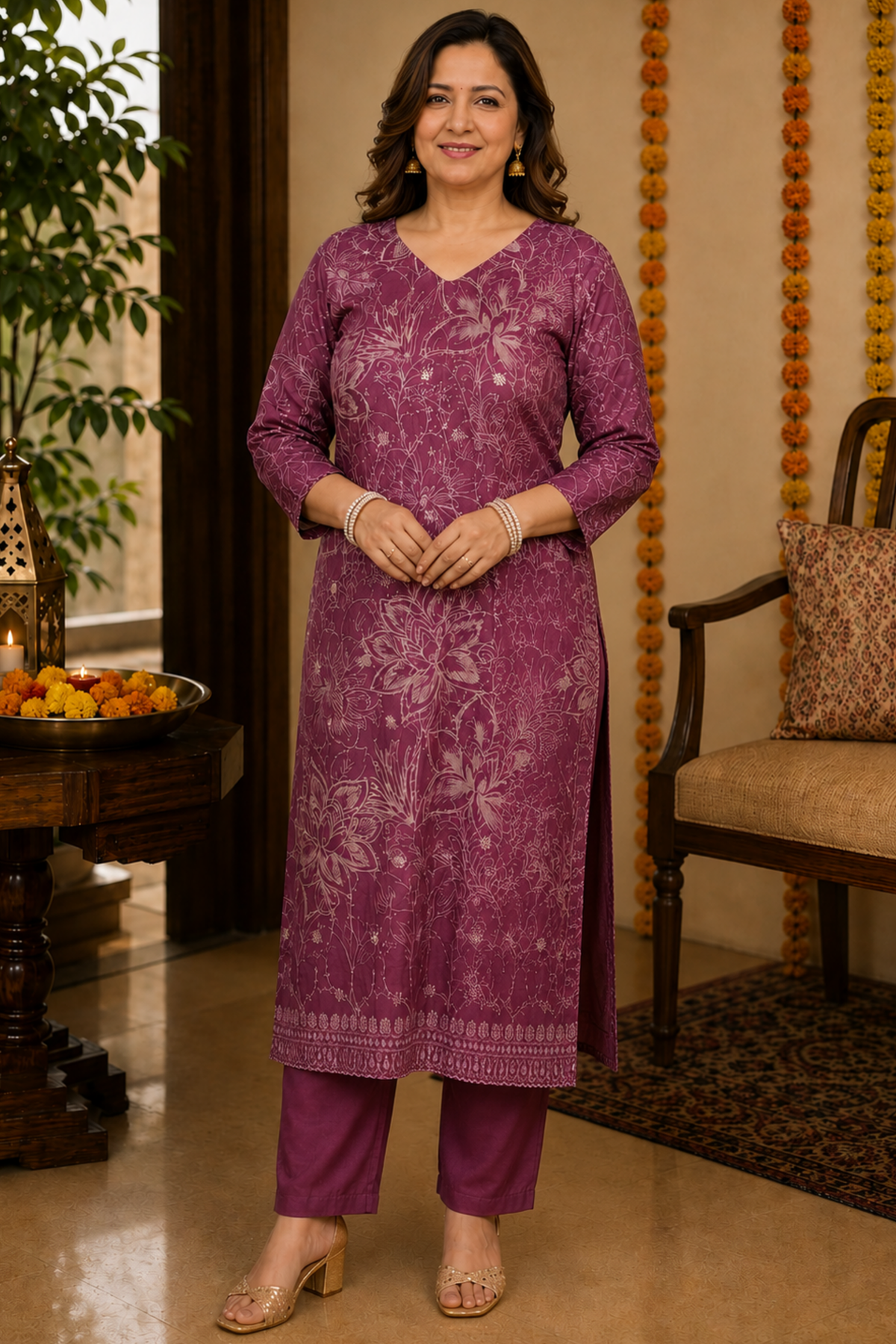 Rangeeli Shaam Floral Suit Set