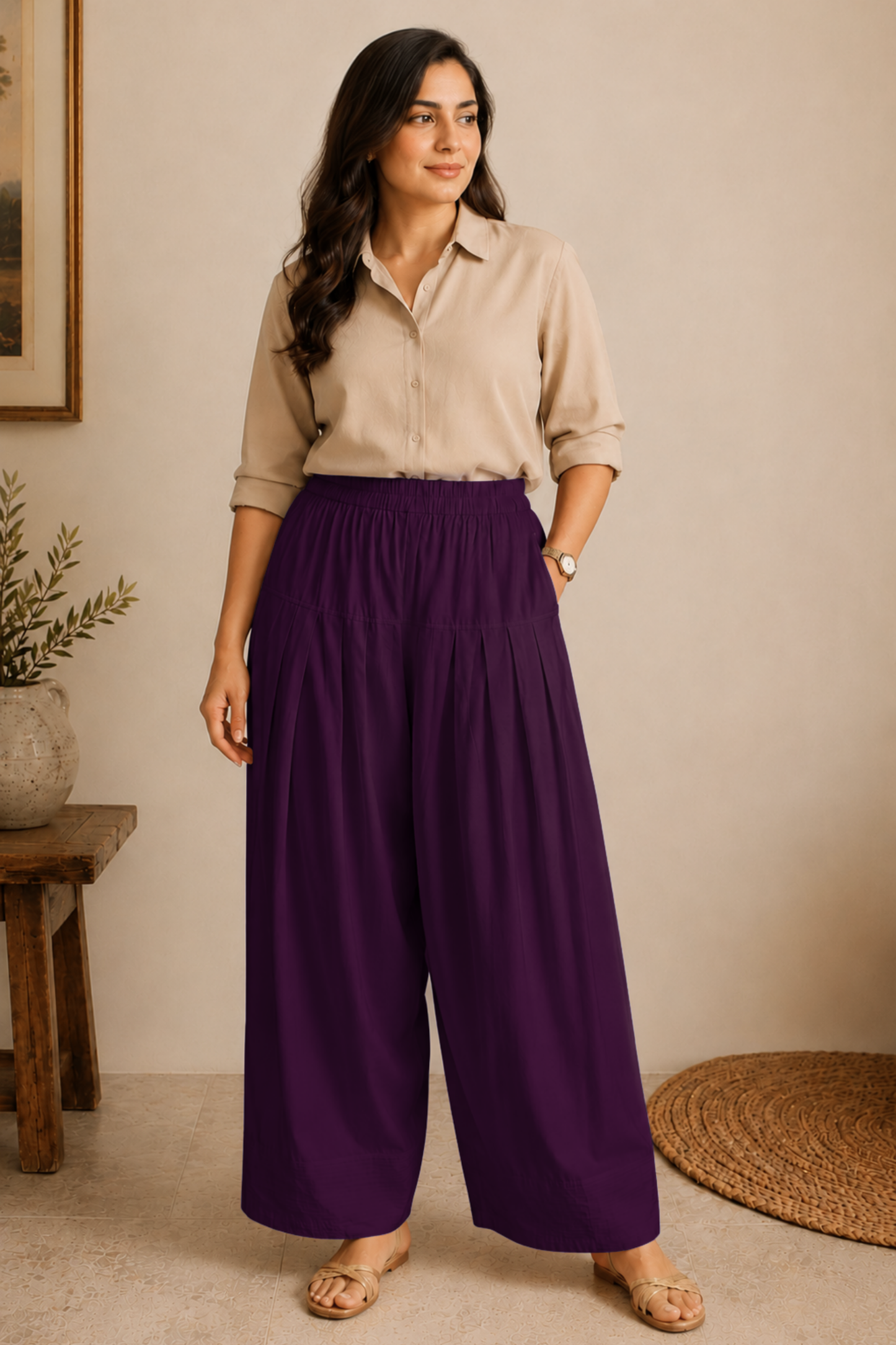 Wine Rayon Farshi Salwar