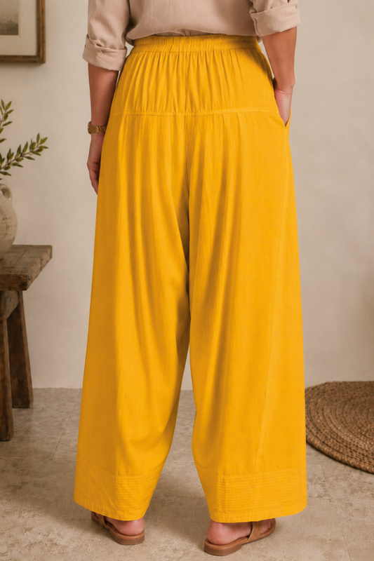 Yellow Rayon Farshi Salwar
