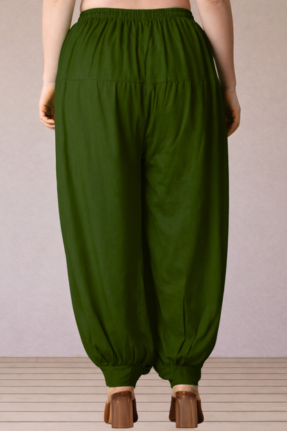 Mehendi Green Rayon Afghani Salwar