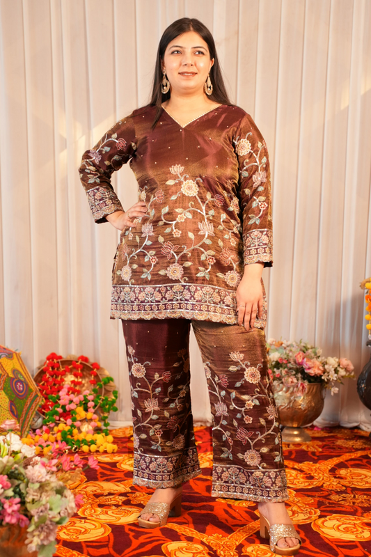 Zehra Rusted Fusion Co-ord Set