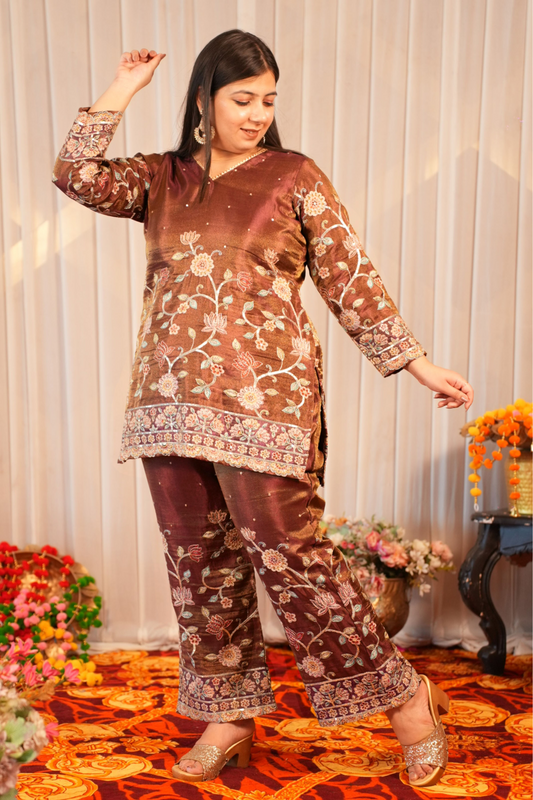 Zehra Rusted Fusion Co-ord Set