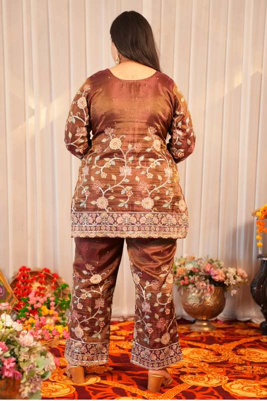Zehra Rusted Fusion Co-ord Set