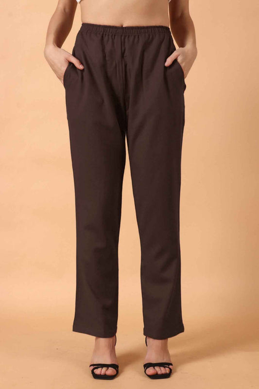 Coffee Cashmilon Pant Palazzo