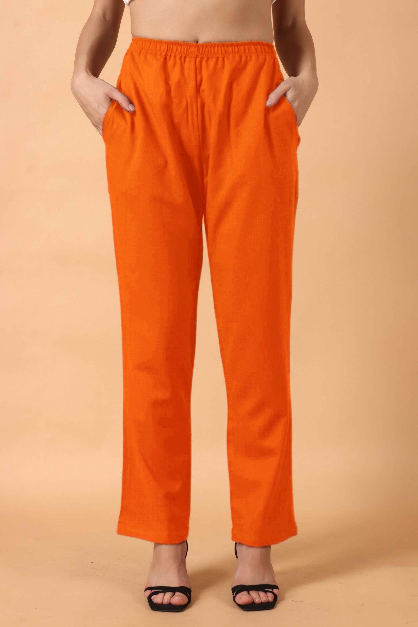 Orange Woollen Pant Palazzo