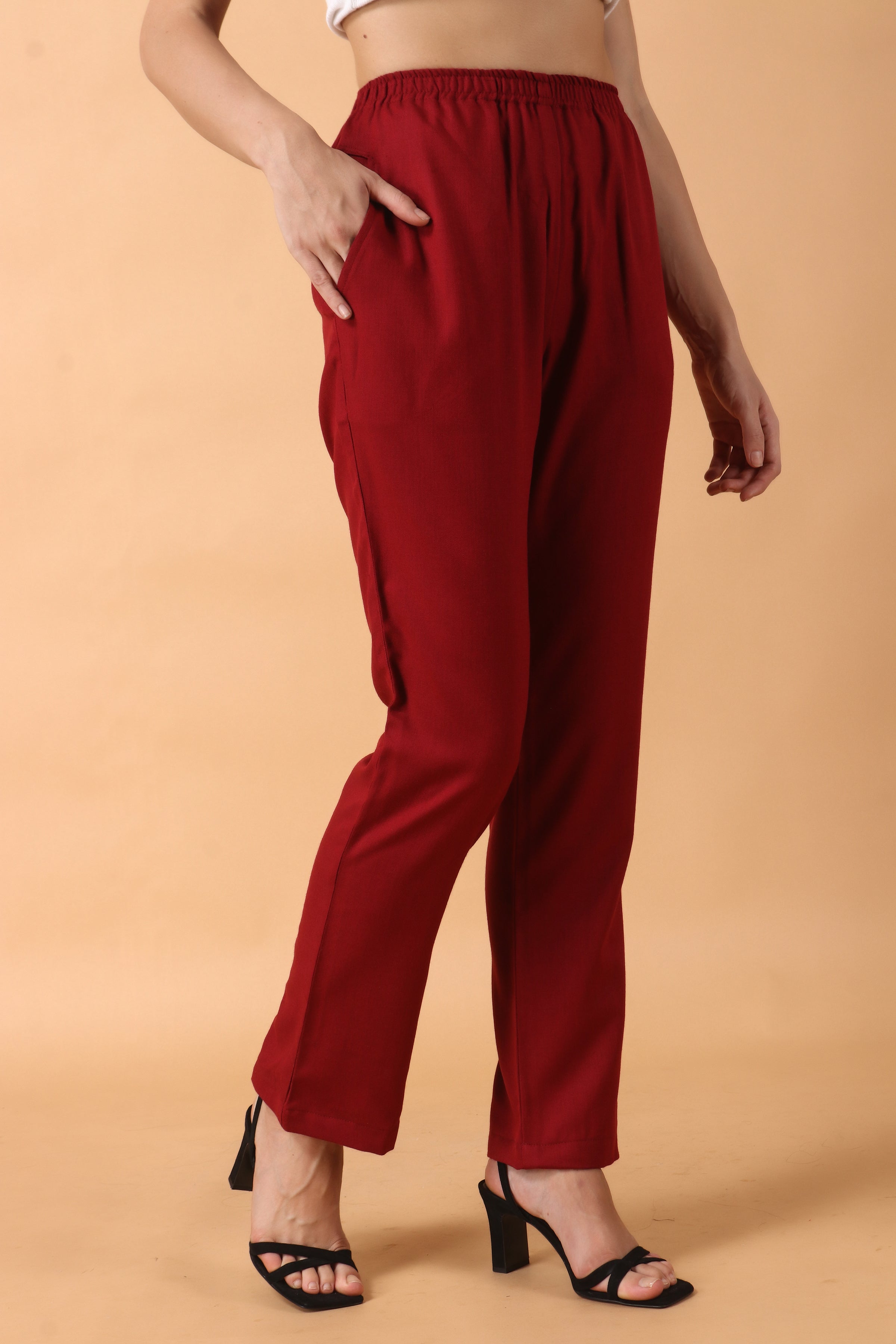 Household Clothing Pants Autumn and Winter Wide-Leg Pants Home Elastic  Waist Home Pants Women - China Home Capris and Harem Pants price |  Made-in-China.com