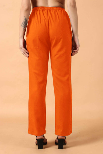 Orange Woollen Pant Palazzo