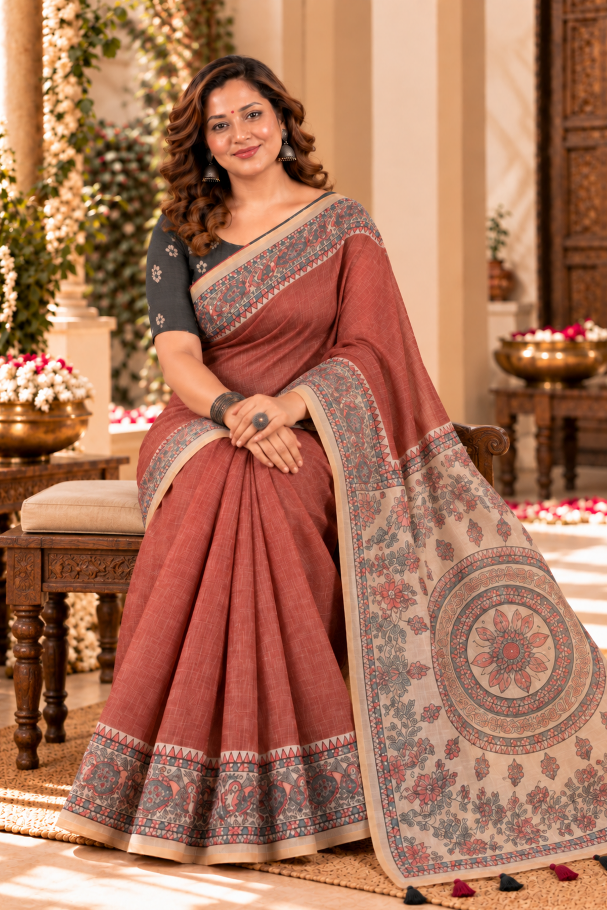 Yashvi Printed Saree With 1.5 Mtr Blouse Piece