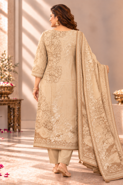 Yasmin Karachi Muslin Suit With Aari Work