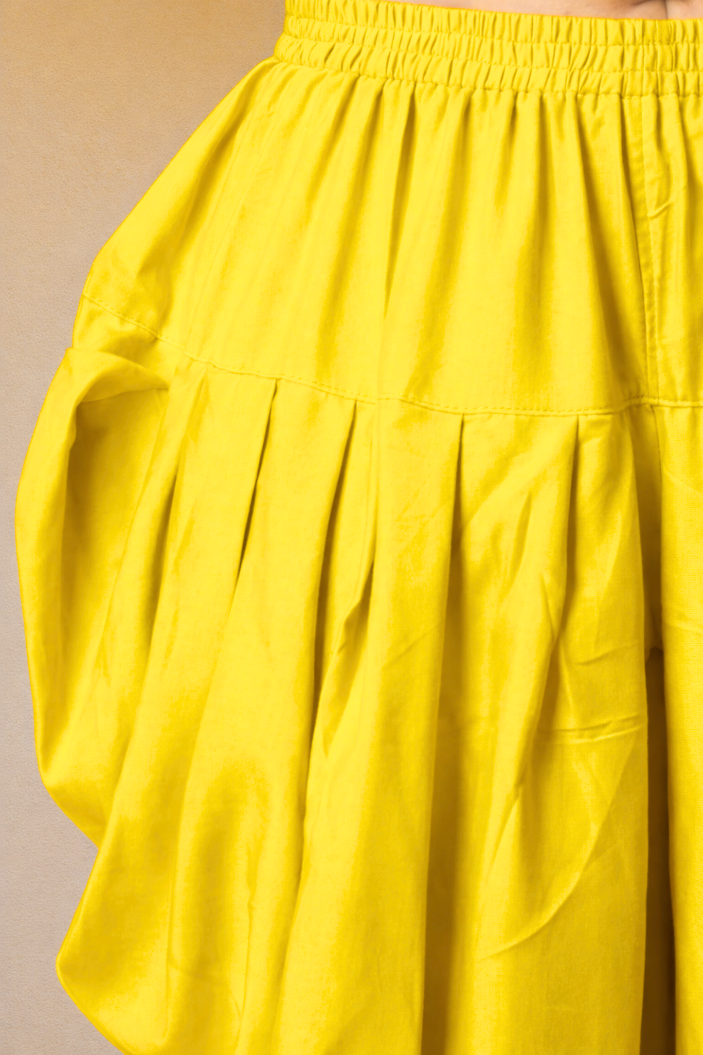 Yellow Belted Dhoti Salwar