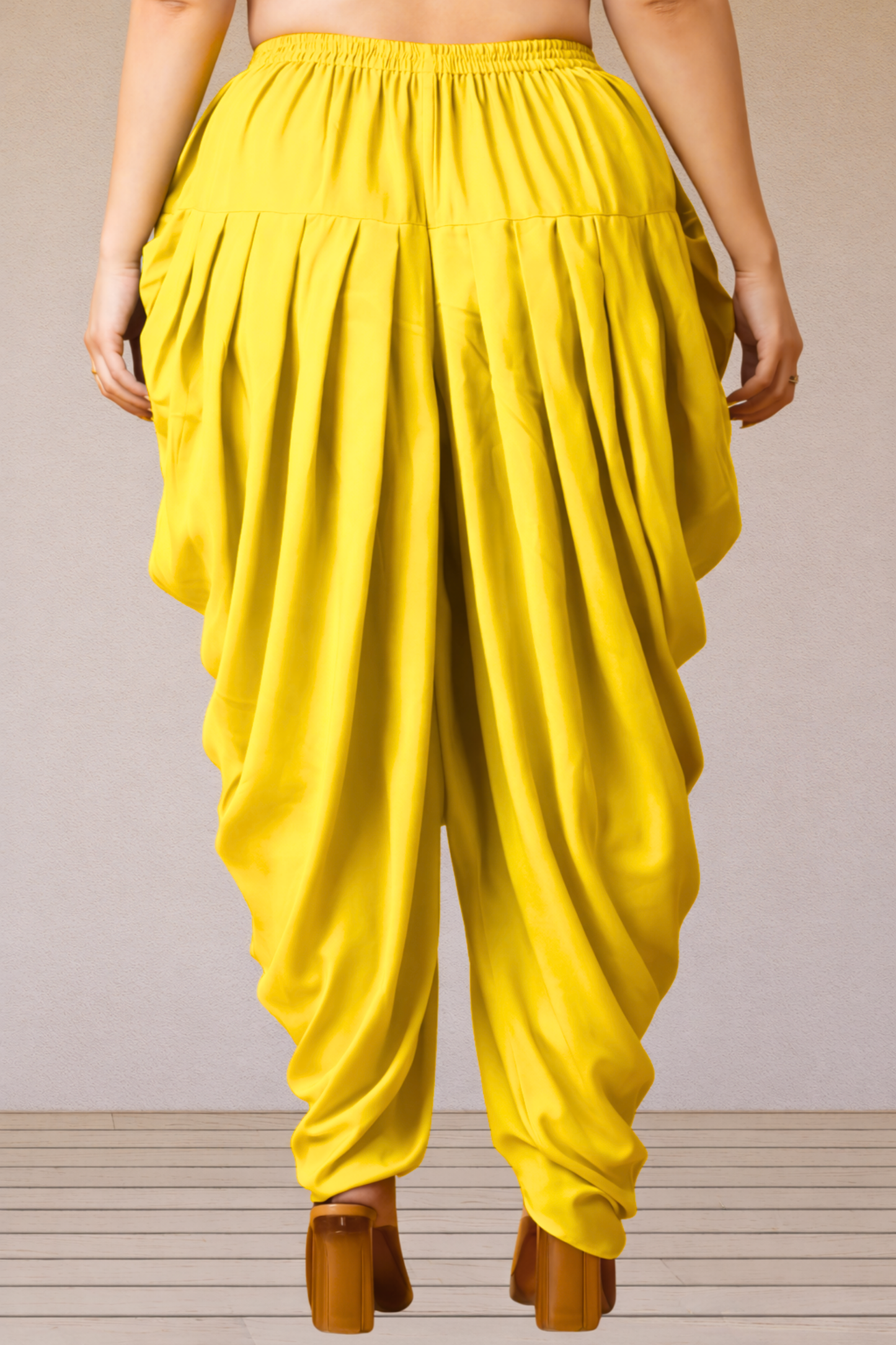 Yellow Belted Dhoti Salwar