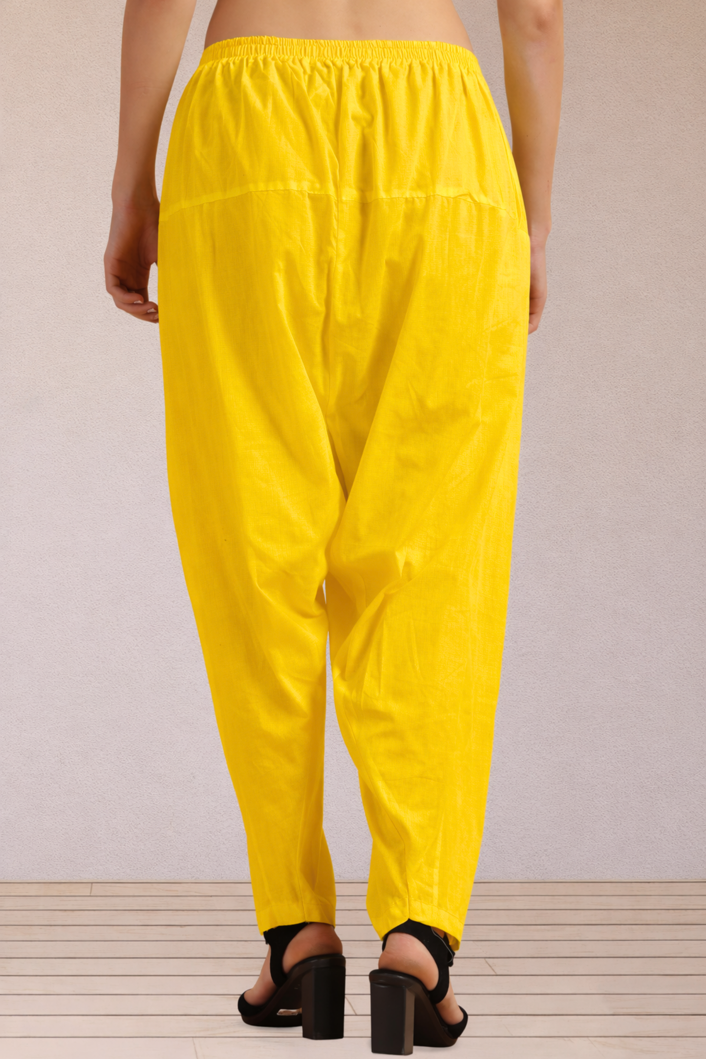 Yellow Easy Fit Cotton Salwar