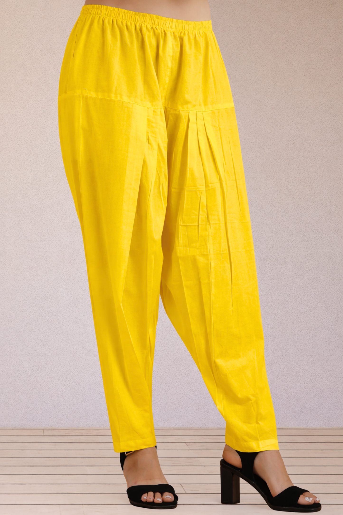 Yellow Easy Fit Cotton Salwar