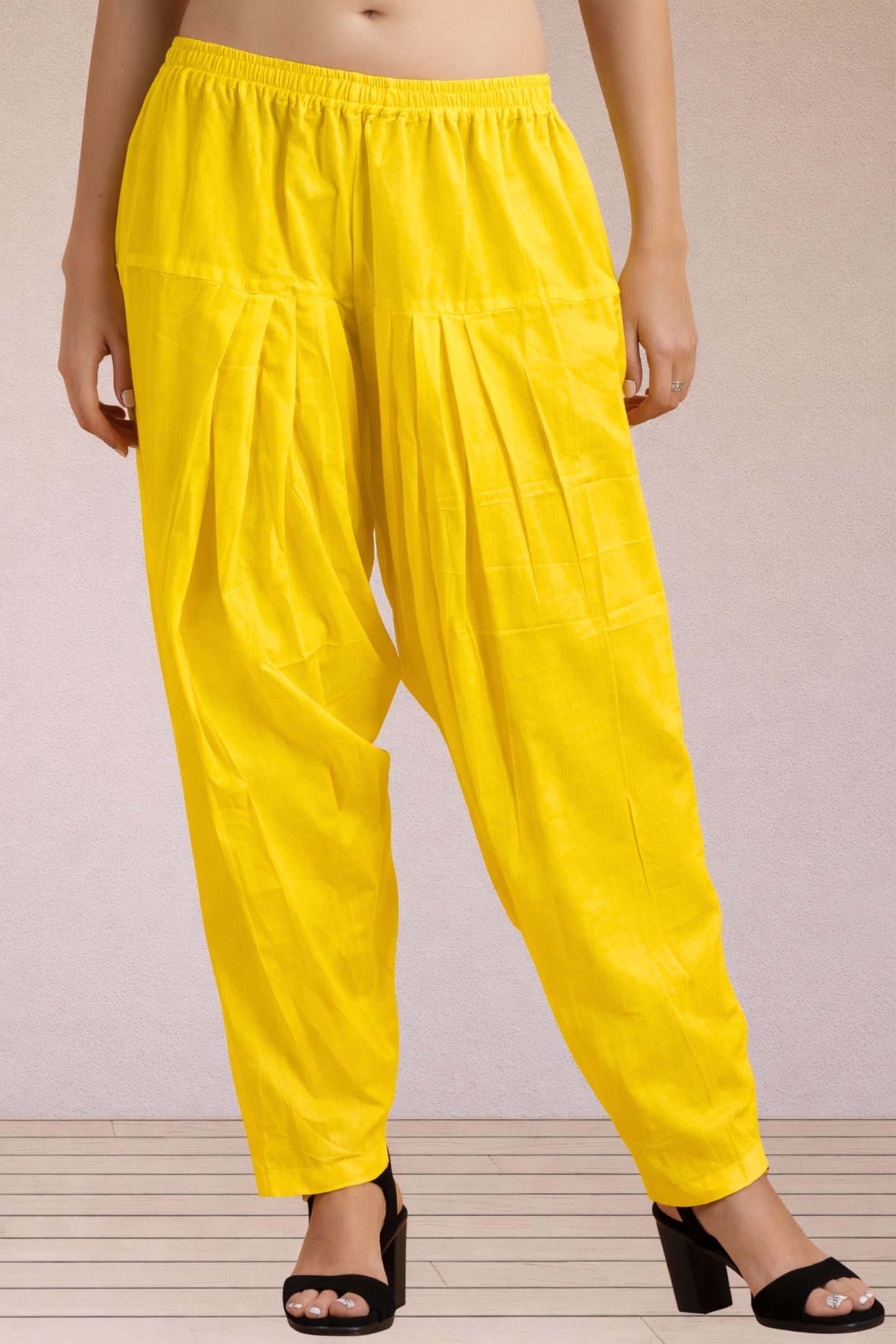 Yellow Easy Fit Cotton Salwar