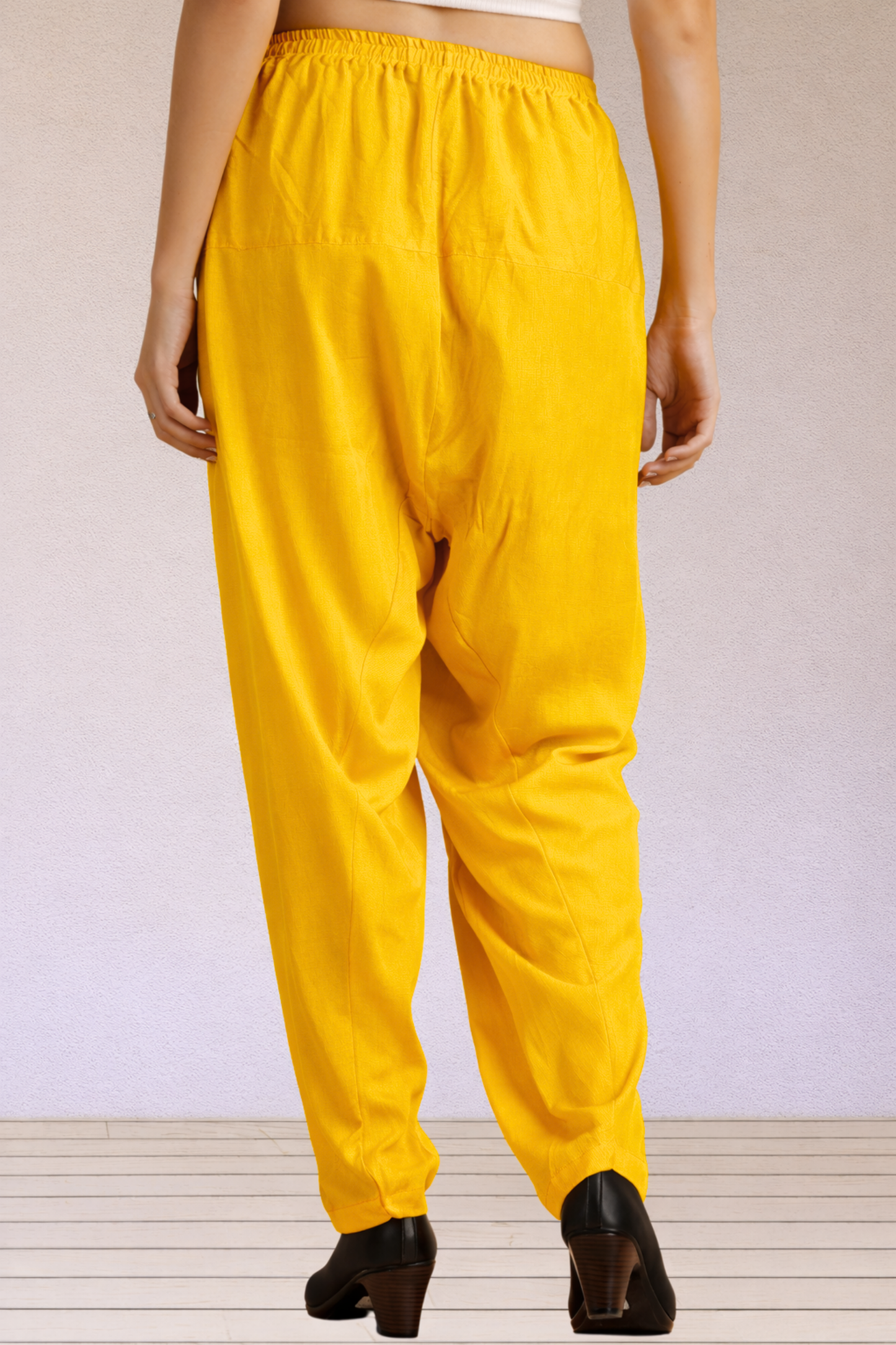 Yellow Easy Fit Rayon Salwar