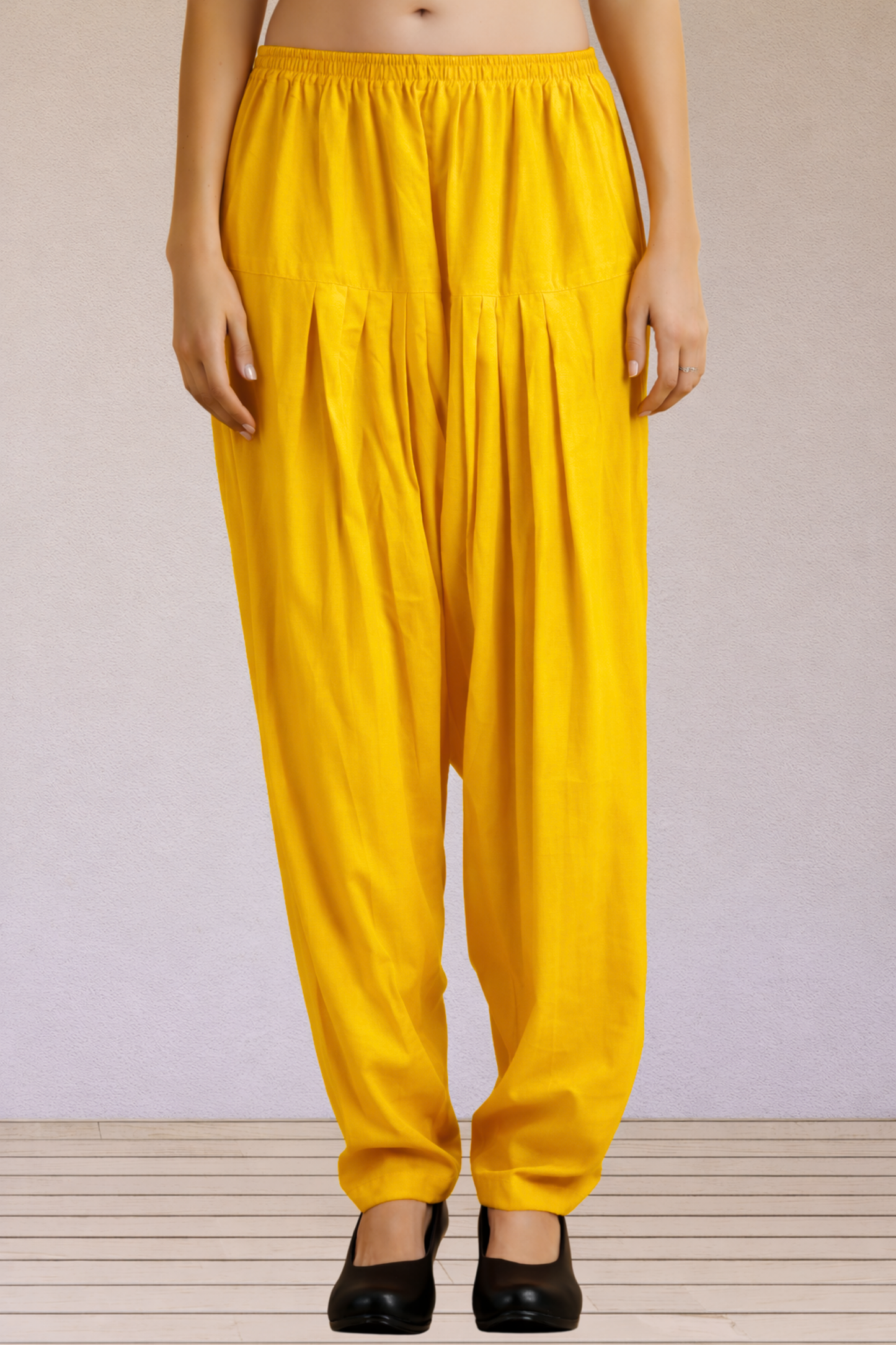 Yellow Easy Fit Rayon Salwar