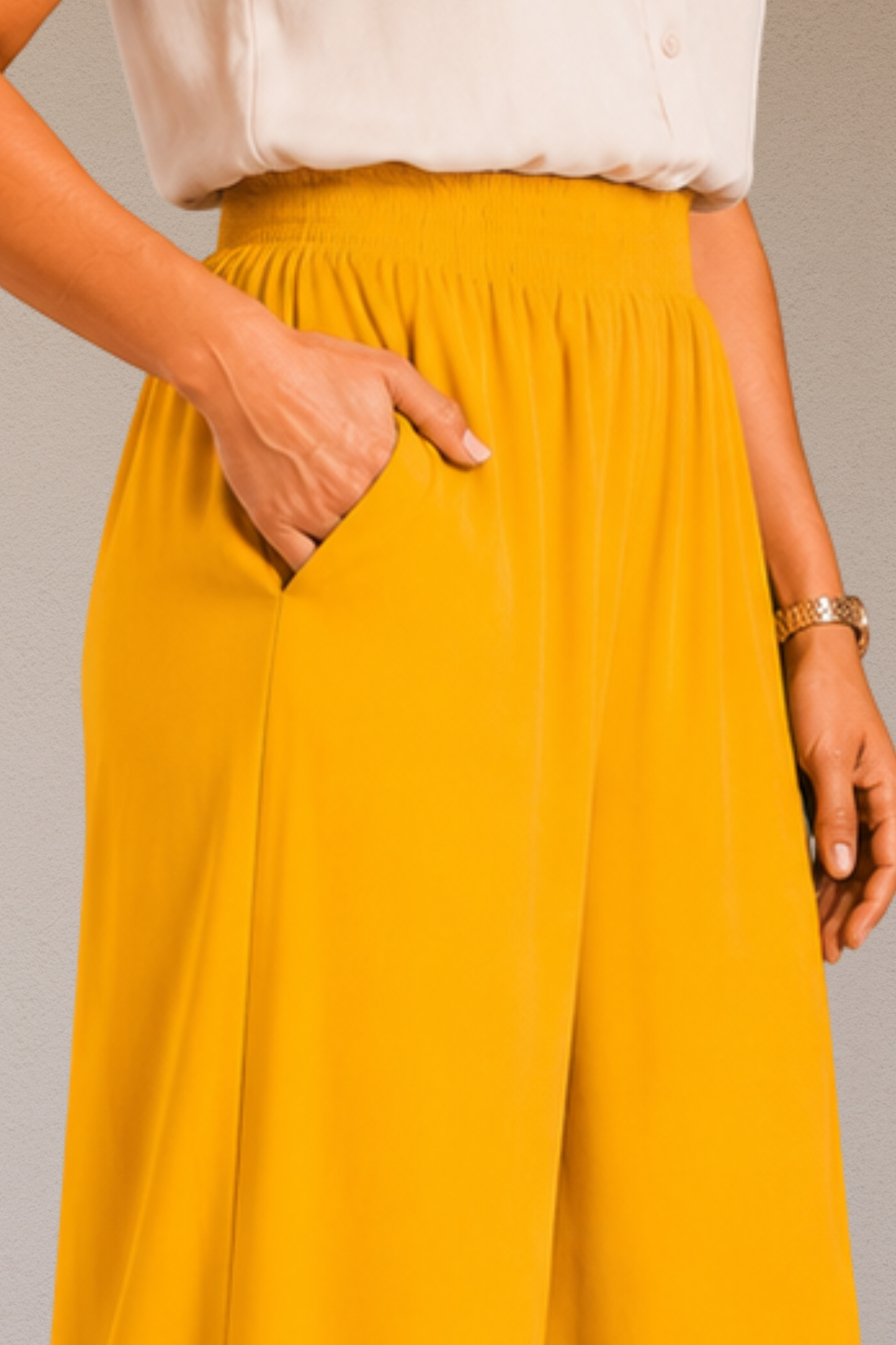 Yellow Flared Palazzo Pant