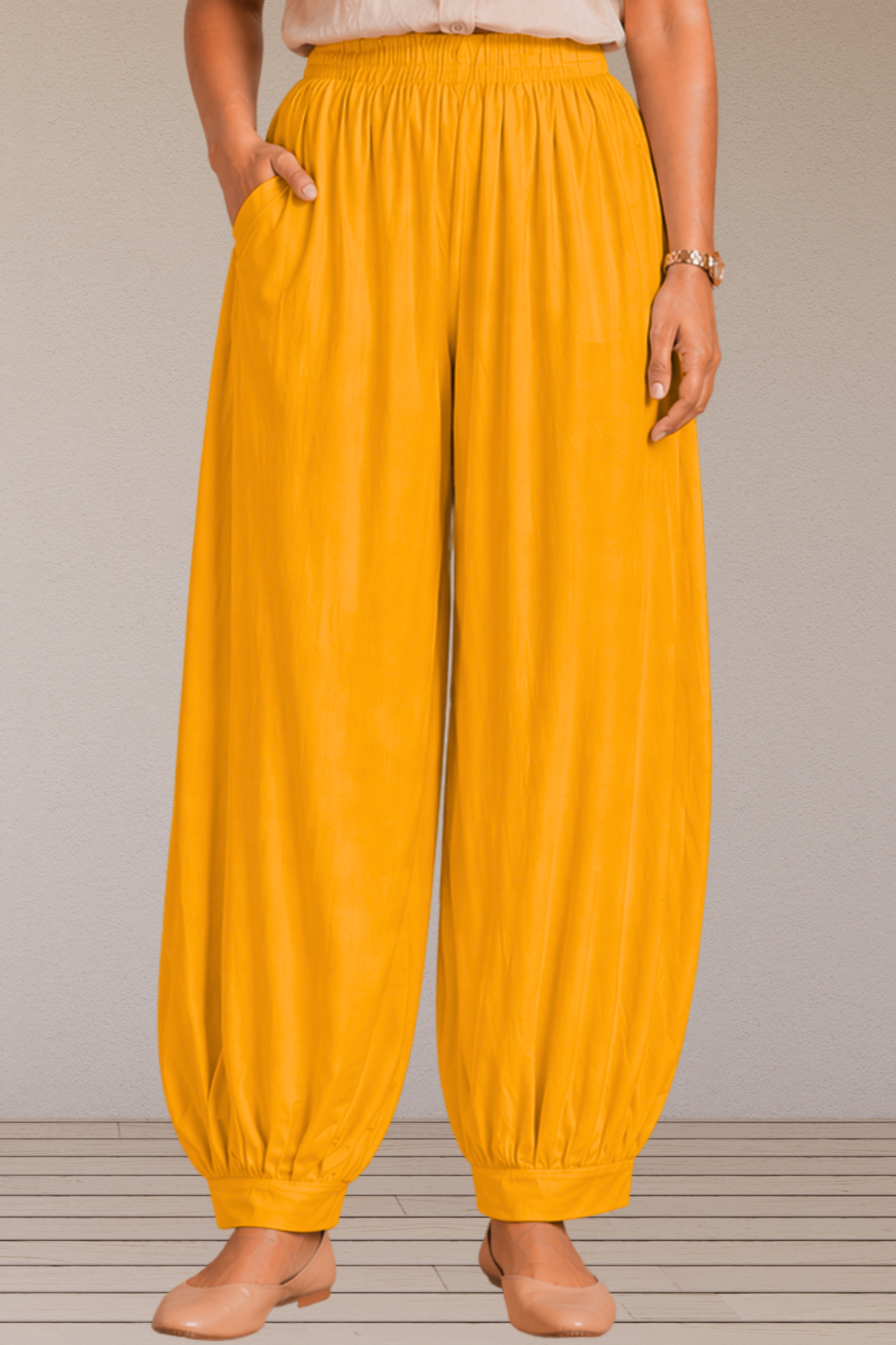 Yellow Rayon Afghani Pants
