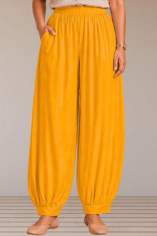 Yellow Rayon Afghani Pants