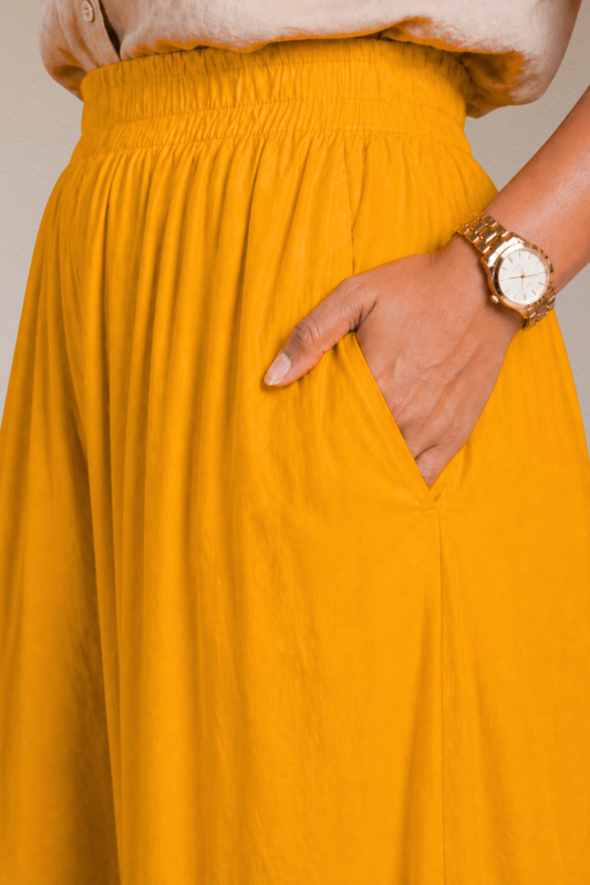 Yellow Rayon Afghani Pants