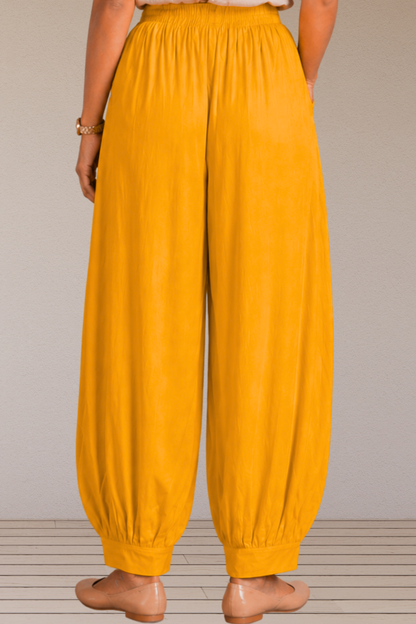 Yellow Rayon Afghani Pants