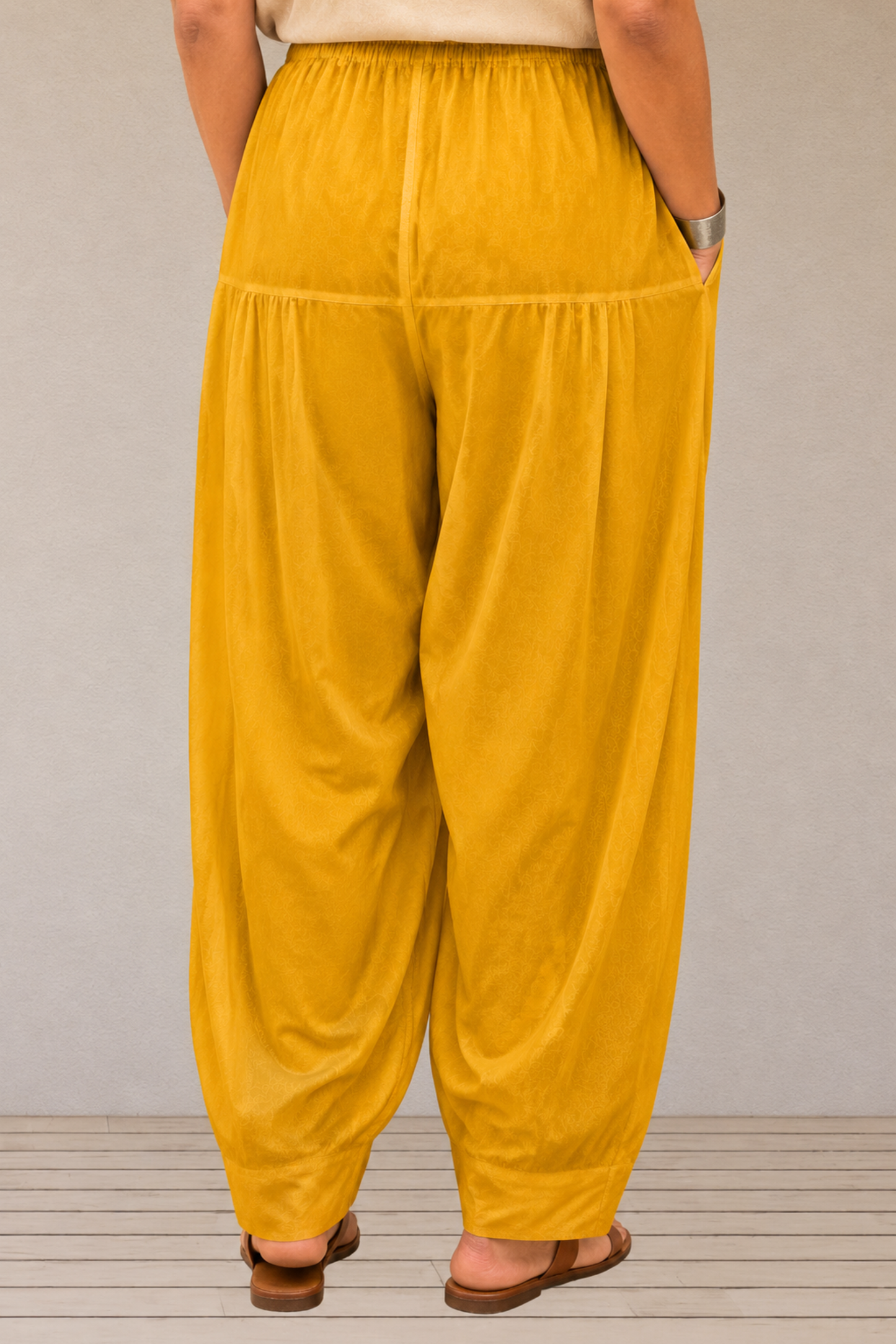 Yellow Rayon Farshi Salwar