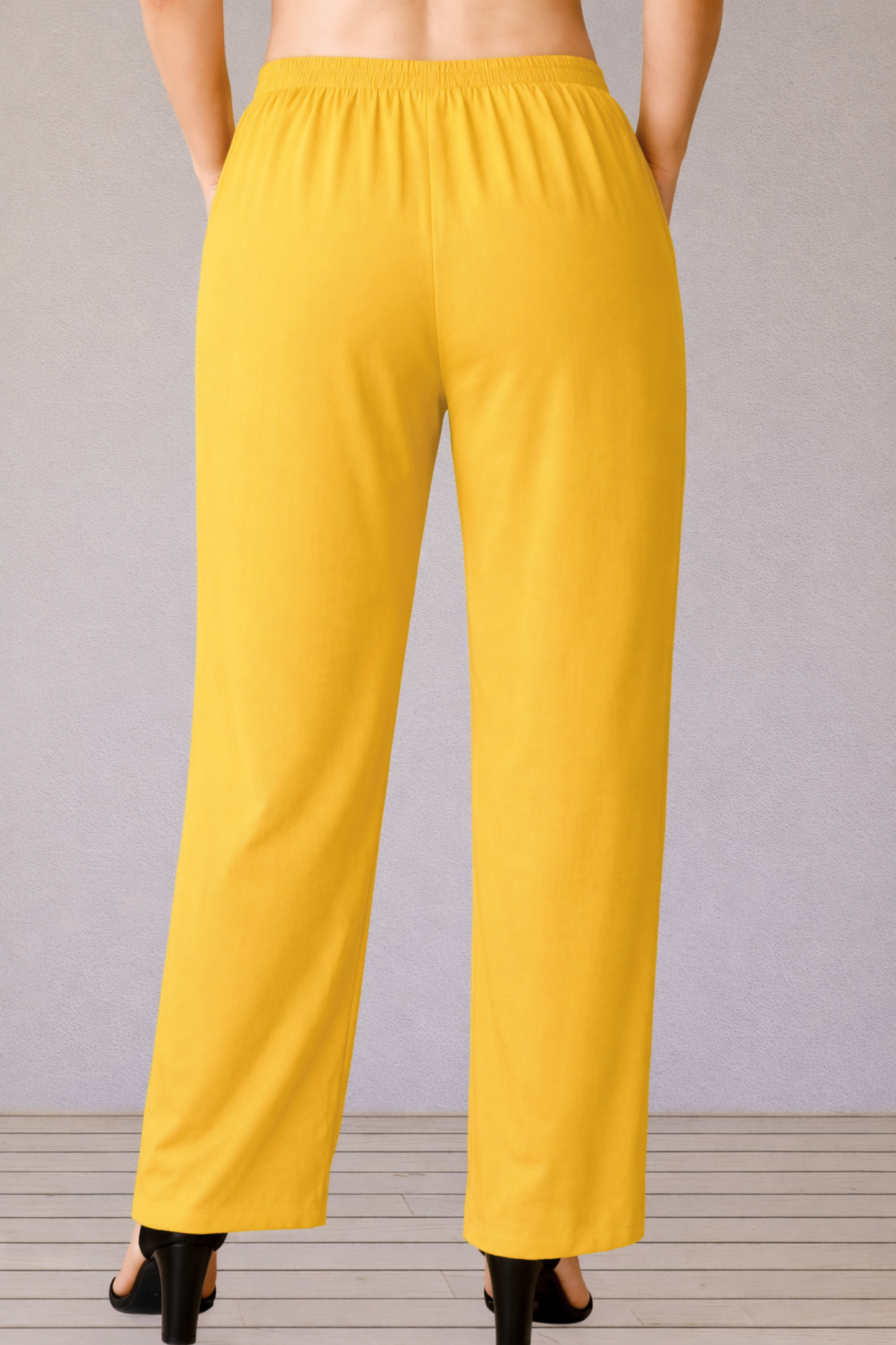 Yellow Rayon Kurti Pant