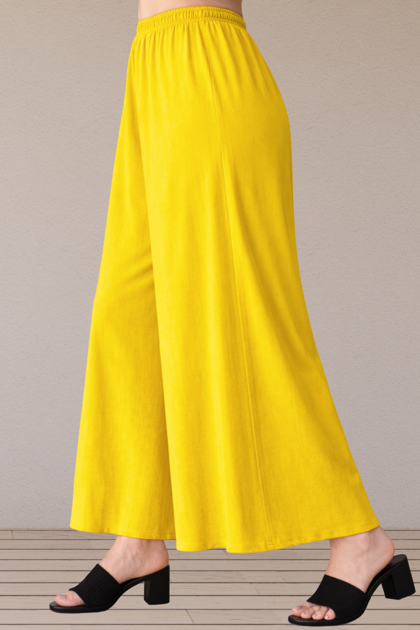 Yellow Rayon Skirt Palazzo