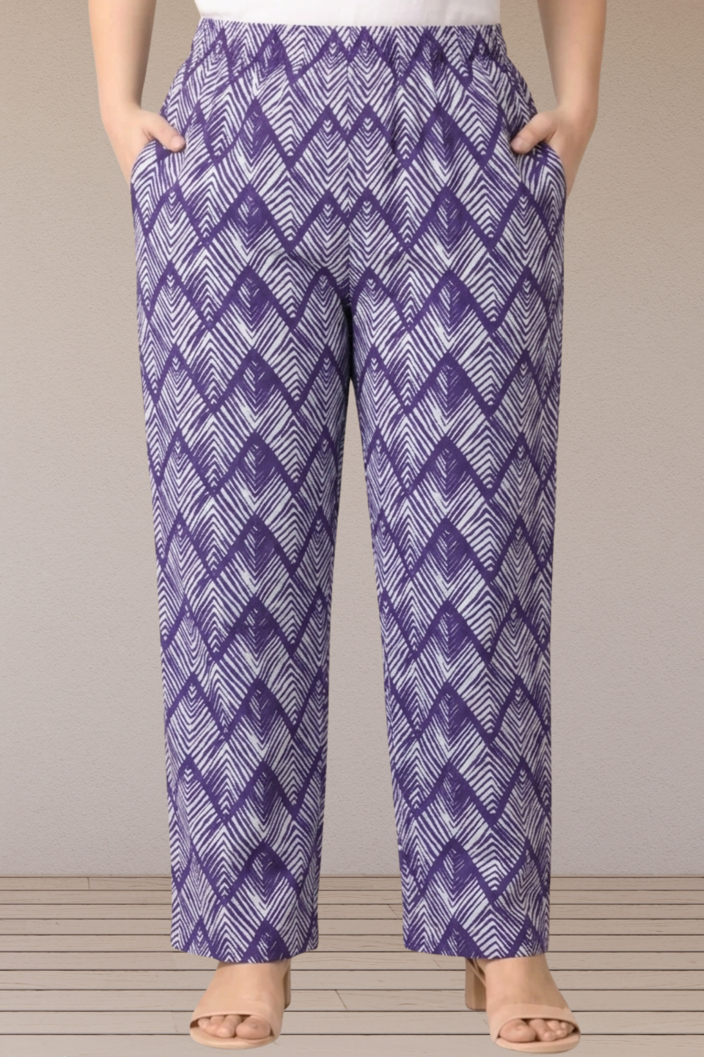 Ziya Chevron Cotton Pant