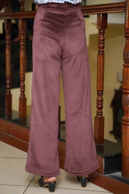 Onion Pink Velvet Fleece Pants