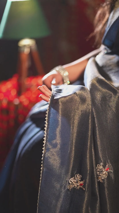 Surmayi Shaam Handcrafted Tissue Saree