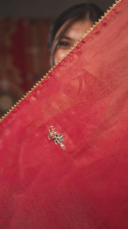 Madhur Mishri Handcrafted Tissue Saree