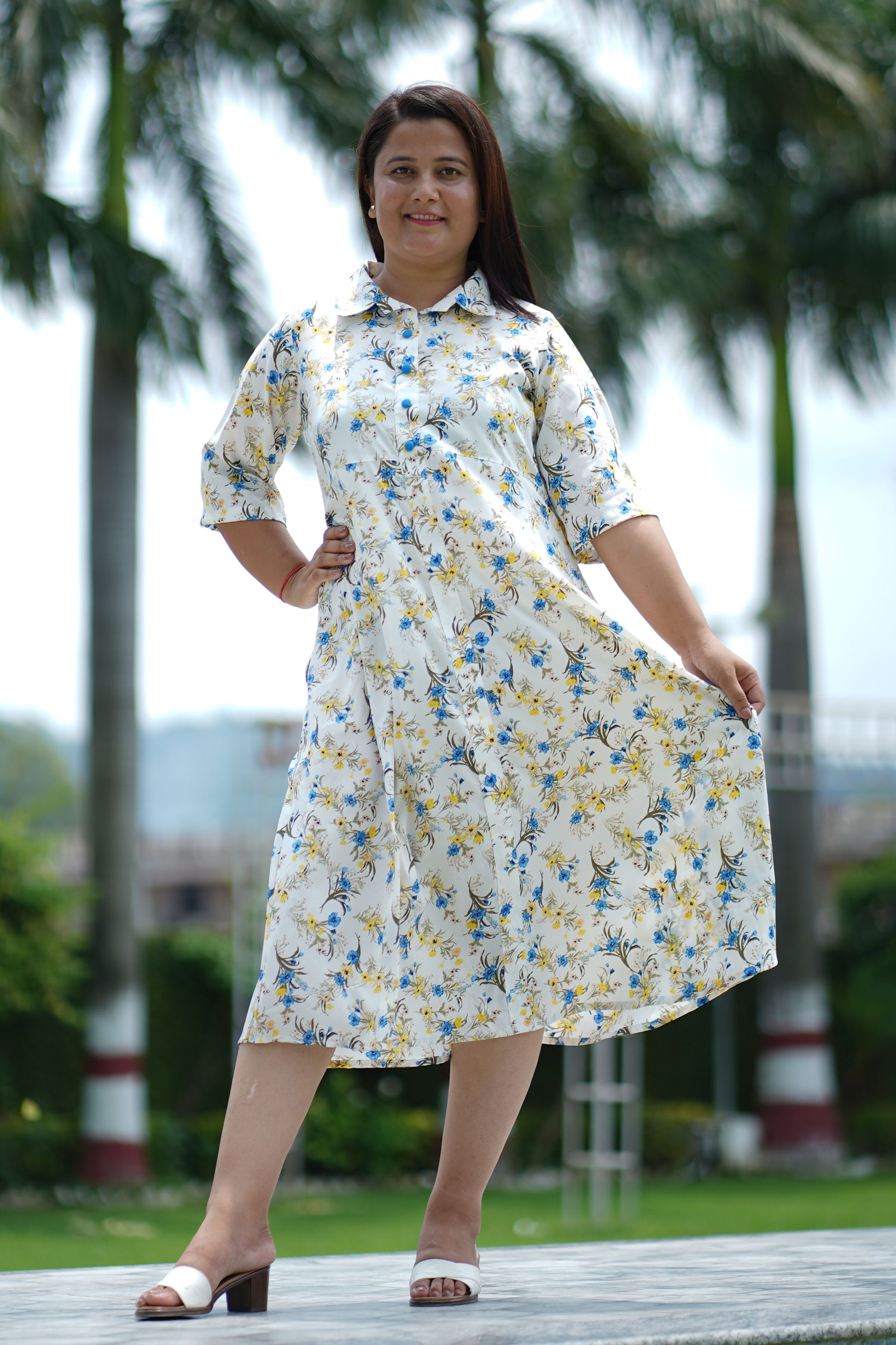 Buy Plus Size Shades of Summer Calf Dress | Apella - The XS to 10XL Store