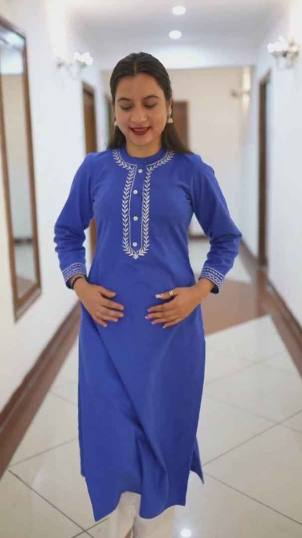 Blue Winter Kurta