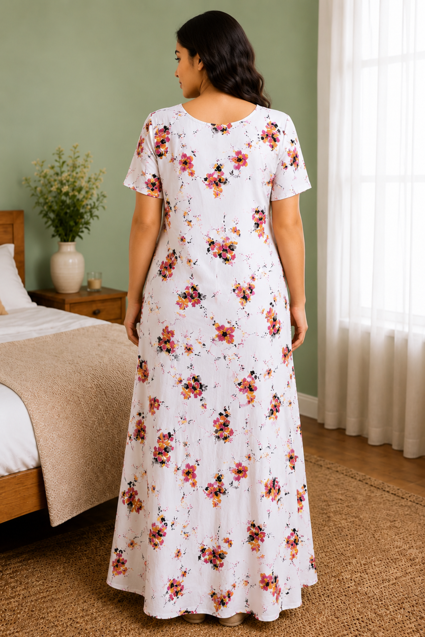 Ivory Mayfair Rayon Lounge Dress
