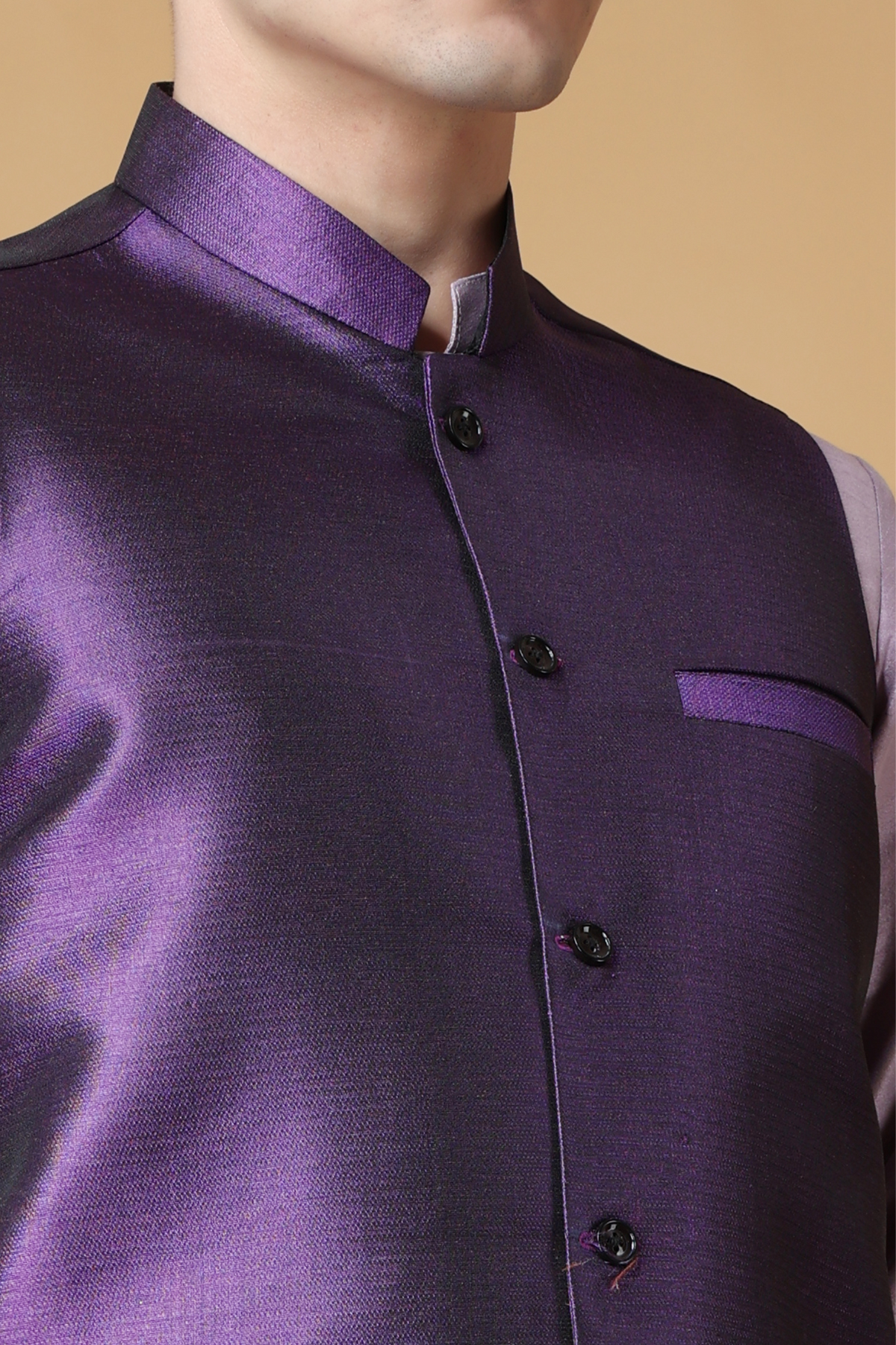 Buy Plus Size ​Mulberry Purple Silk Vasket At Apella | Sizes XS to 10 XL | India | Free Delivery | Customized