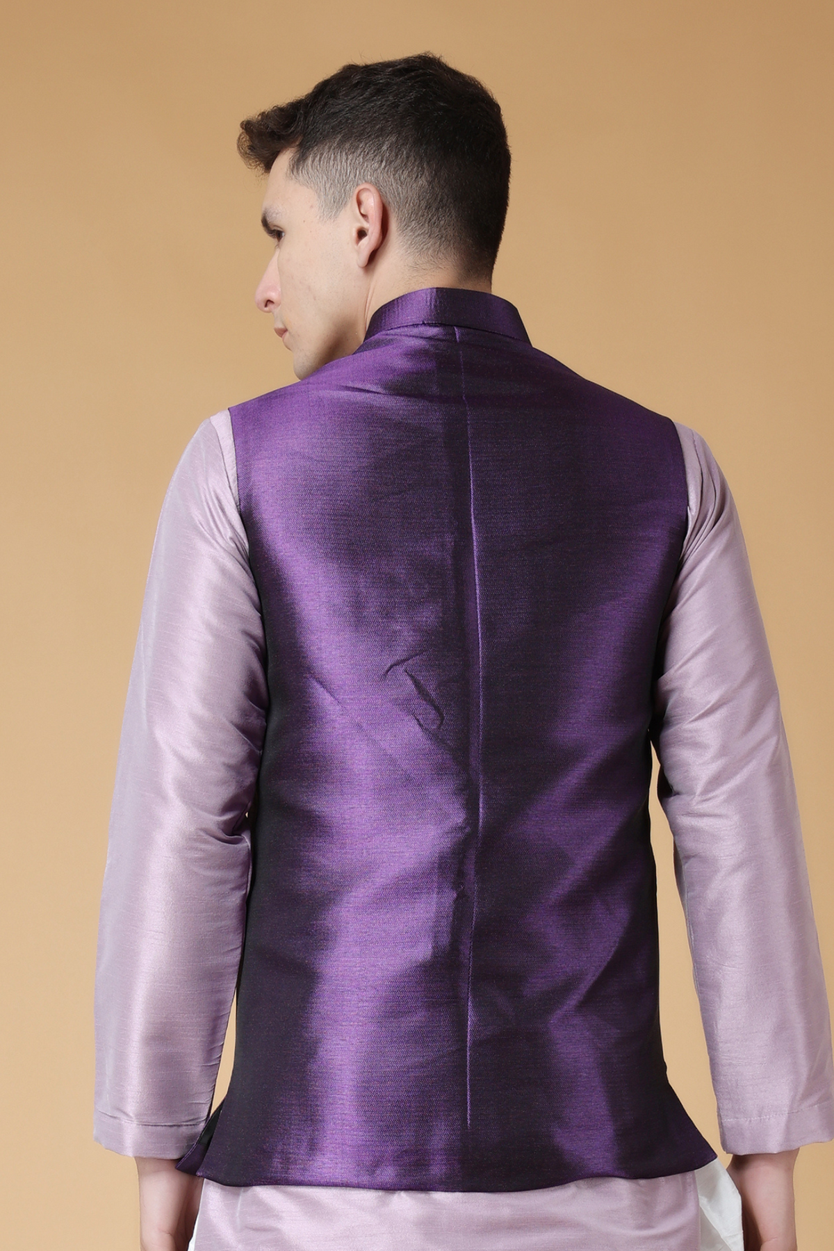Buy Plus Size ​Mulberry Purple Silk Vasket At Apella | Sizes XS to 10 XL | India | Free Delivery | Customized
