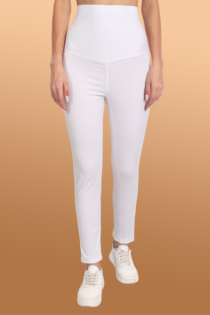 Buy Plus Size ​White Tummy Tucker Jeggings At Apella | Sizes XS to 10 XL | India | Free Delivery | Customized
