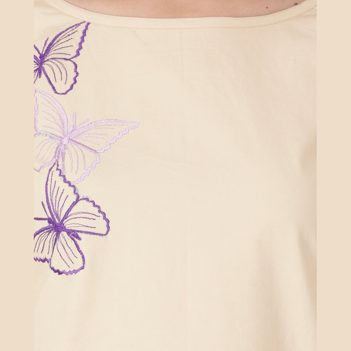Beige Butterfly Top | Apella.