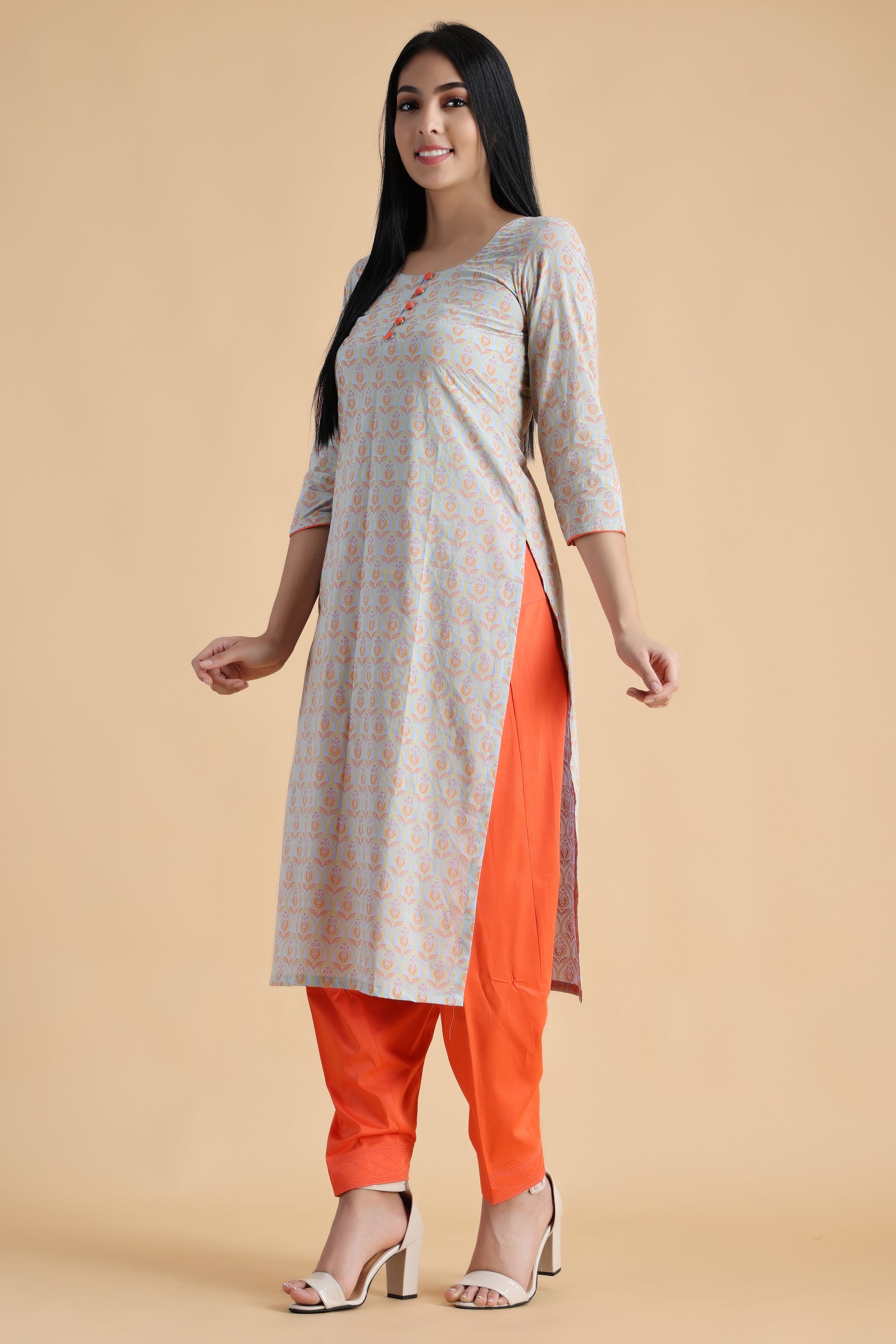 Women Plus Size Grey simple salwar suit | Apella