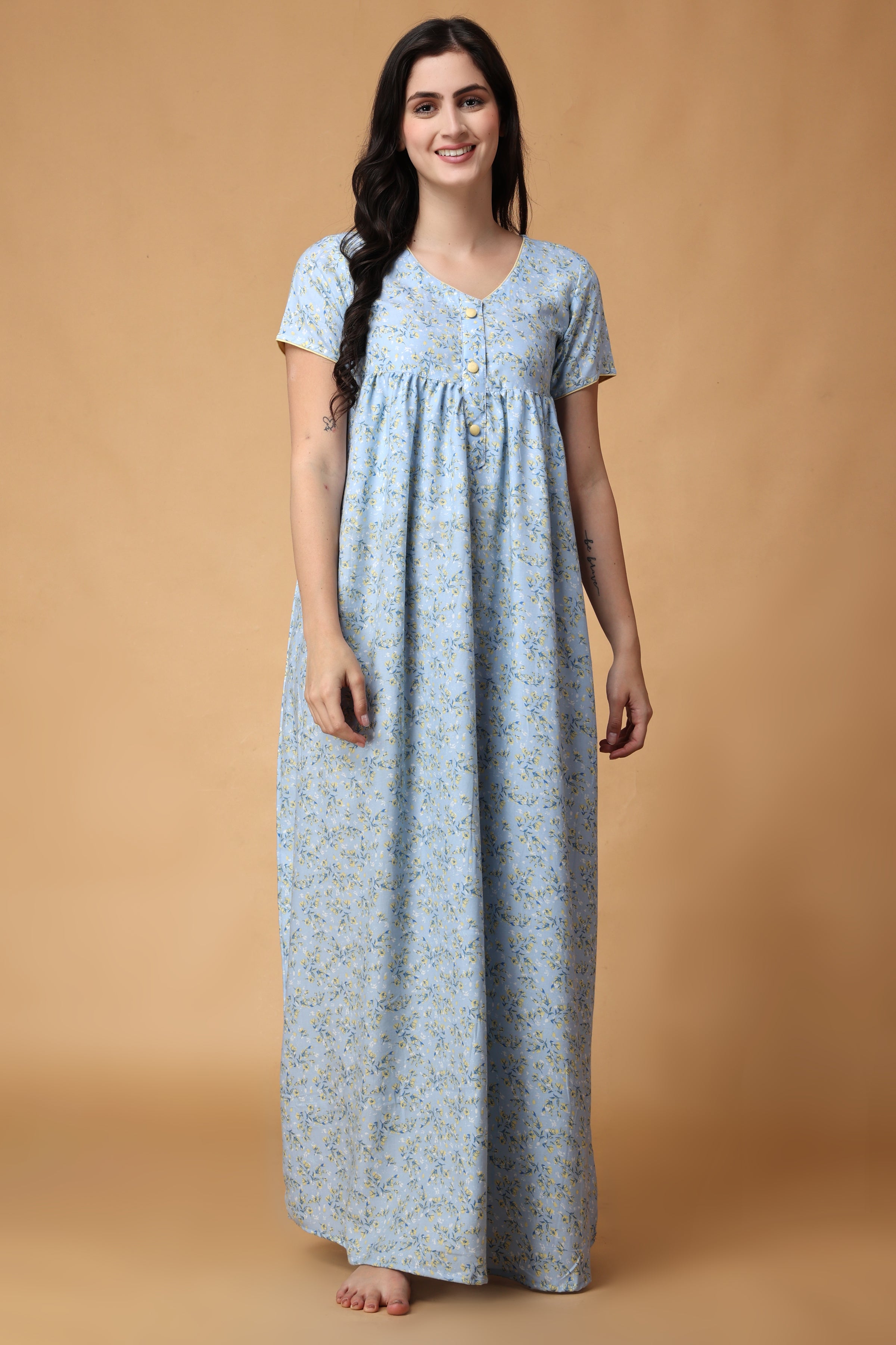 Buy Pack Of 2 Women Cotton Printed Nighty/Night Gown Online In India At  Discounted Prices
