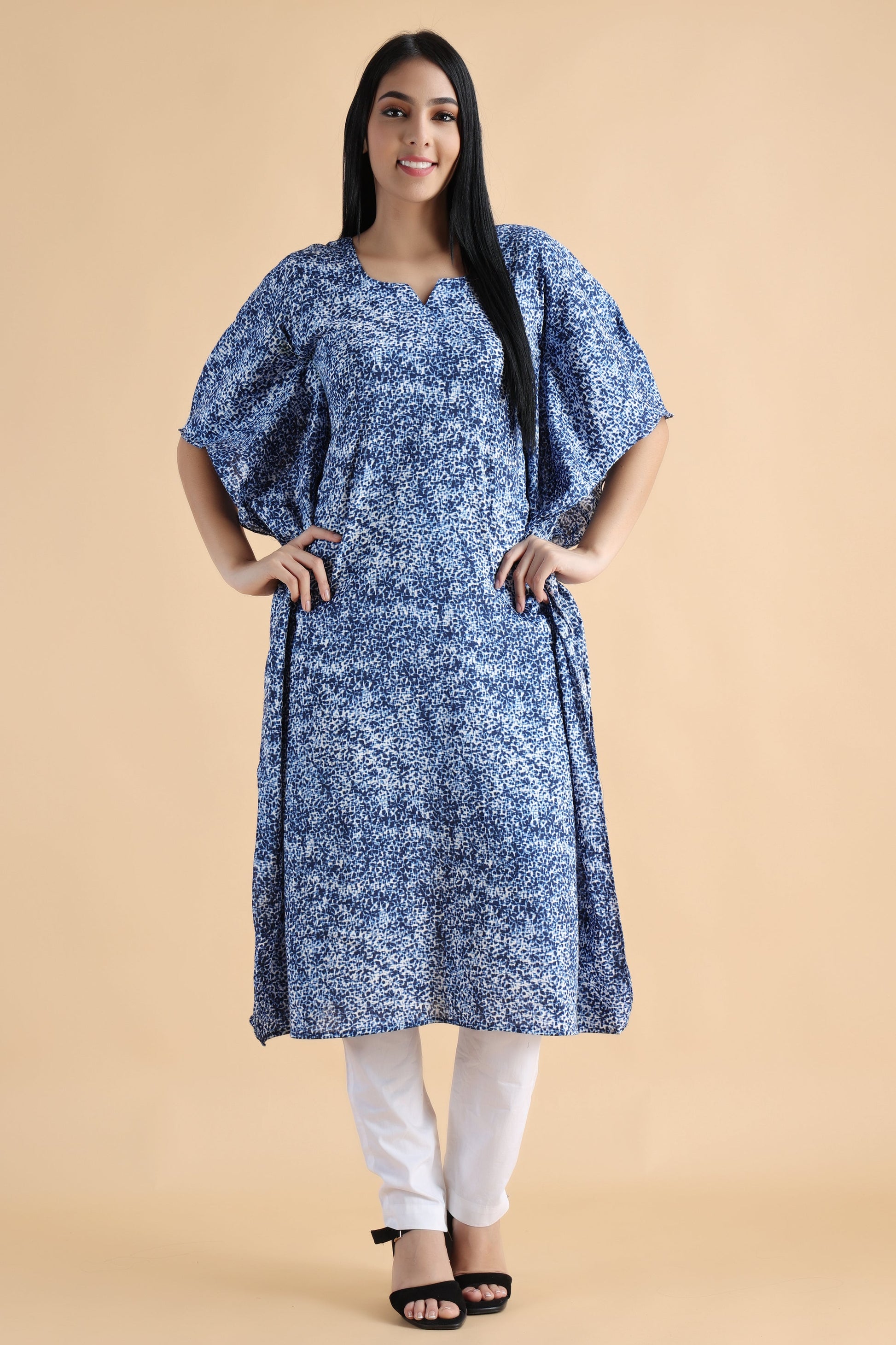 Women's Plus Size Royal Blue kurti and pant set | Apella